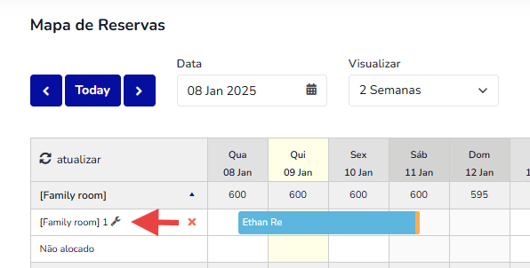 How to set and edit room names on the calendar1