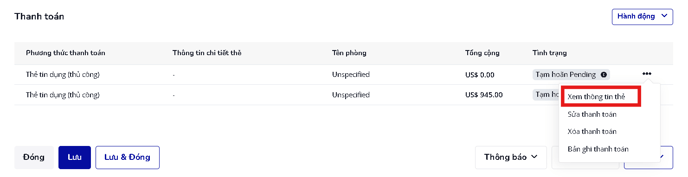 How to view booking card details2